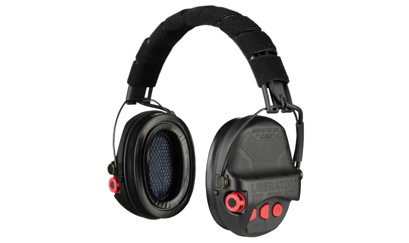 Safariland Liberator HP 2.0 Hearing Protection with Adaptive Suspension - Black/Red